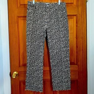 NWOT Loft High Rise Leopard Pants, size 12